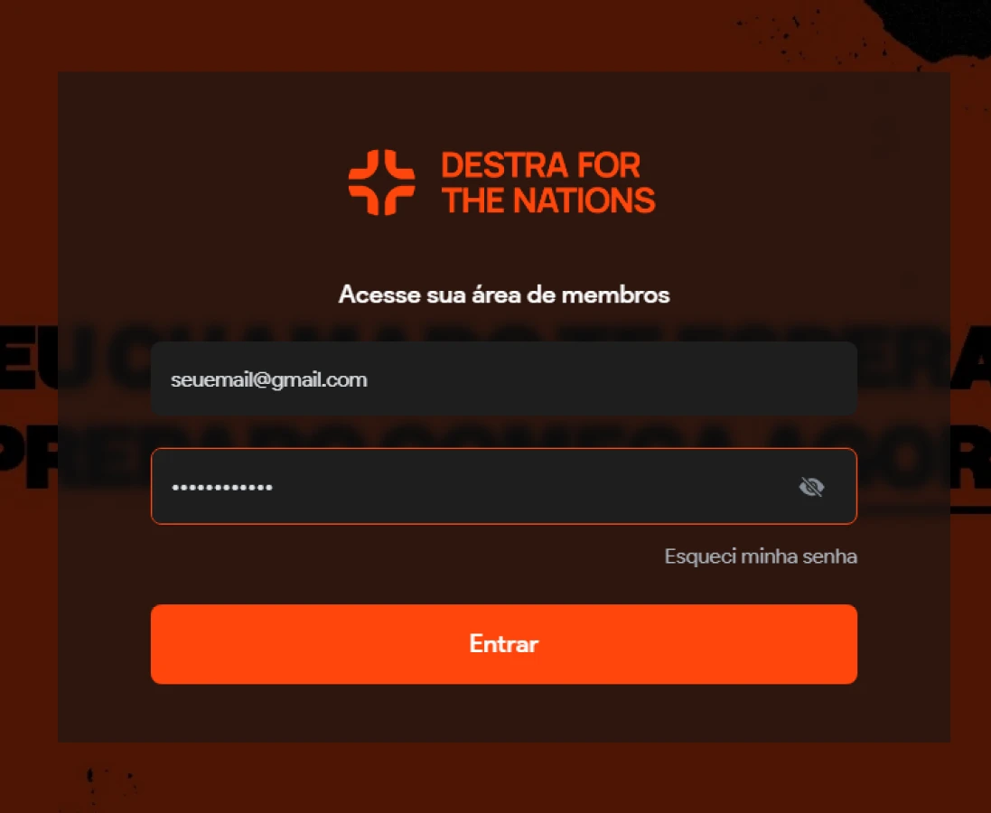 Email e senha